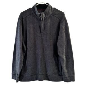Tommy Bahama Cotton Mens Long Sleeve Pullover Gray Size Large Classic Comfy